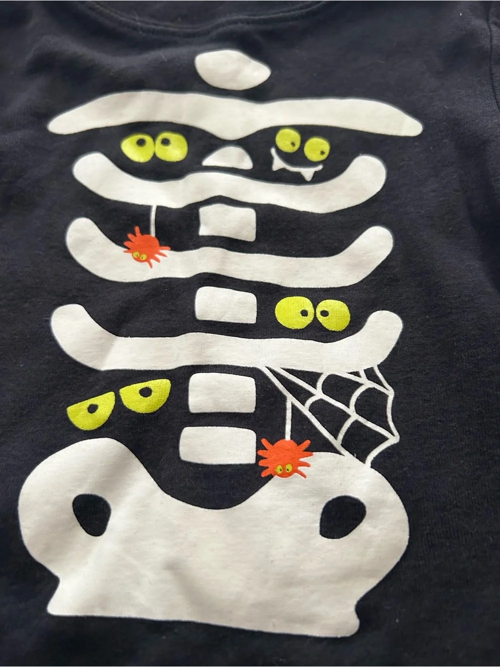 Carter's Toddler Halloween Skeleton Long Sleeve Shirt Black 18M